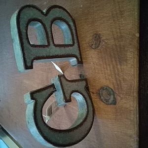 (3 for $20) Galvanized Letters B and G